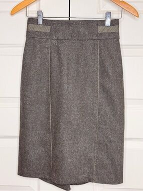 bebe Tailored Heather Gray Pencil Skirt